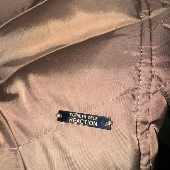 Kenneth Cole Reaction  Women's Quilted Puffer Coat - Brown - Picture 5 of 11